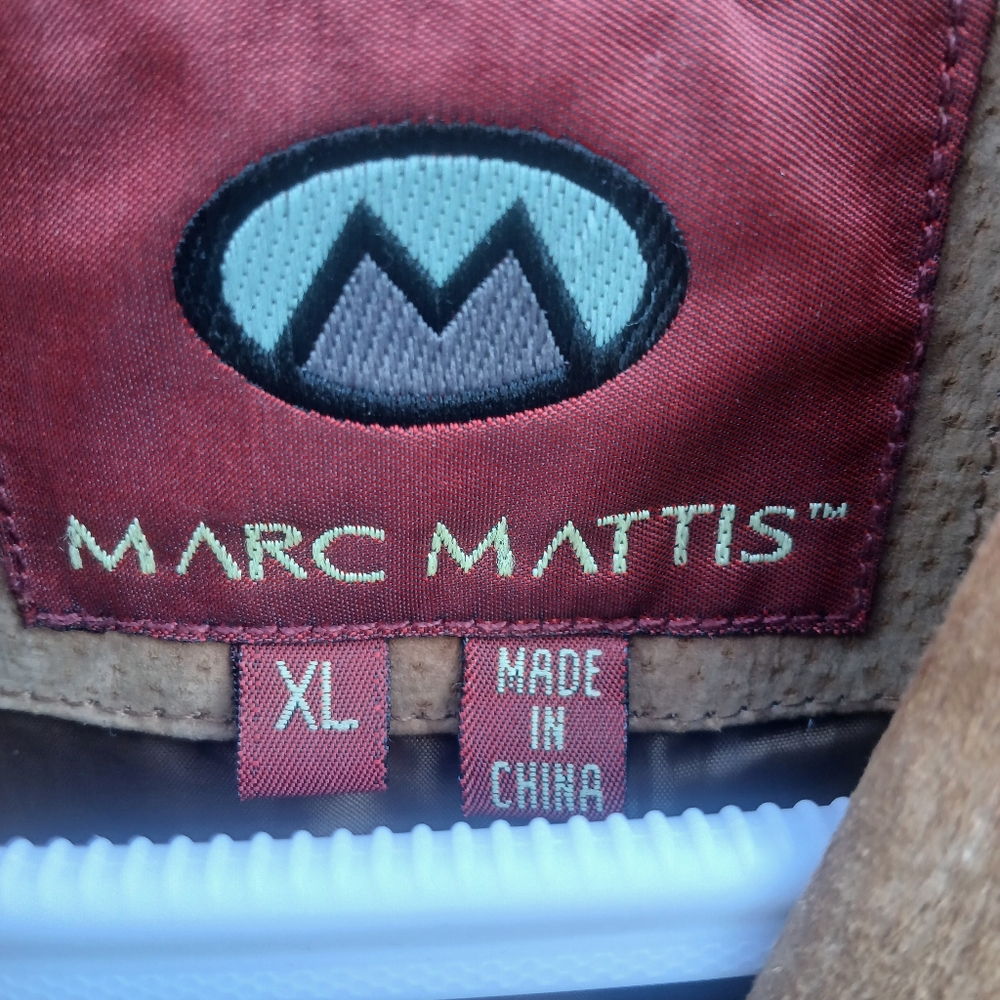 Vntg Marc Mattis Women's Tan Western Style 100% Suede Belted 1 Button Jacket XL - Picture 3 of 3